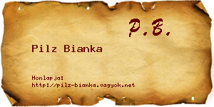 Pilz Bianka névjegykártya